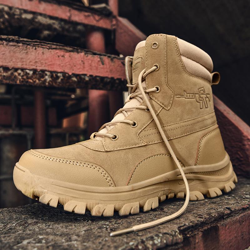 Мужские походные ботинки с высоким берцем, тактическая тренировочная обувь