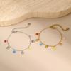 GEMCHIC Women's Colorful Enamel Heart Stainless Steel Bracelet Durable Fashion Jewelry