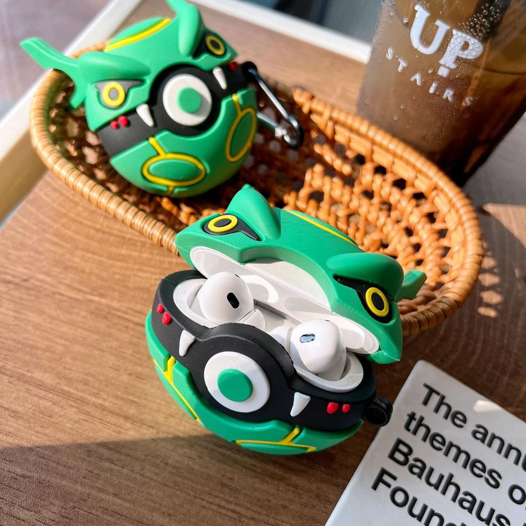 Pokemon Green Ball Heavy Shockproof Protective Earphone Silicone Anime Cover For Airpods Pro 2 Case/Airpods 1/2/3 Case Funda