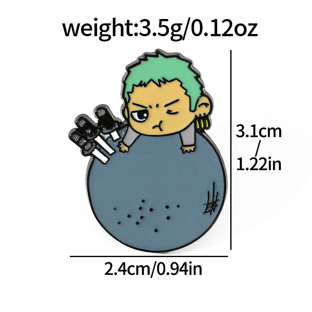 191 Штука Брошь ONE PIECE Металлический значок Riman Пираты Луффи Пины и аксессуары One Piece