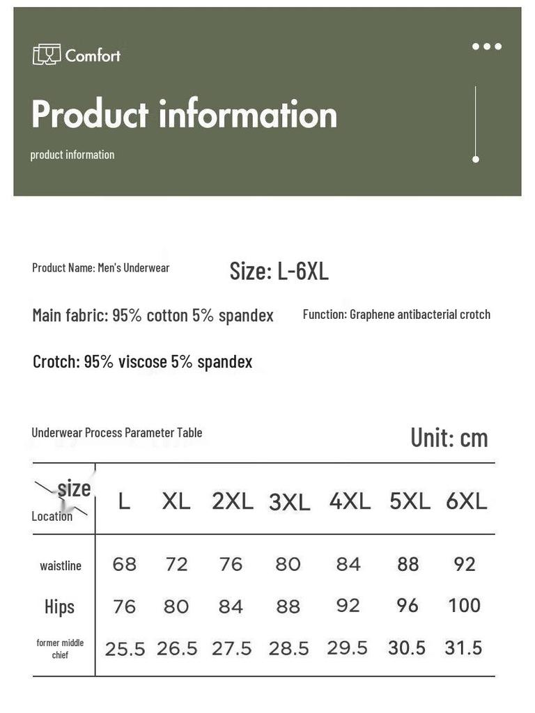Yimian Мужские хлопковые антибактериальные боксеры-брифы, 4 шт.
