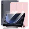 Case + Tempered Glass - BOOLING - for Samsung Galaxy Tab S9 FE/S10 FE - Silicone - Pink - Stylus Holder