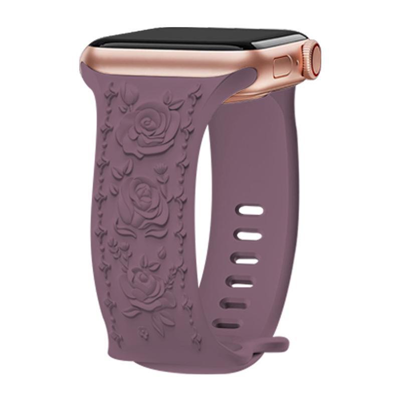 Спортивный ремешок с тиснением Big Rose для Apple Watch (Серии 1-9)
