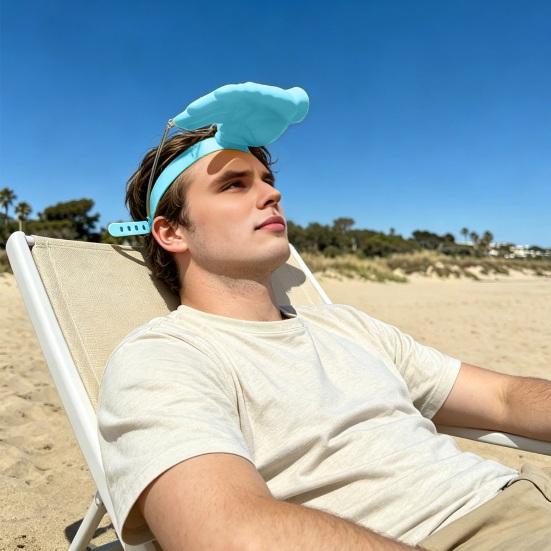 Yellow Palm-Shaped Sun Hat Creative UV Protection Hat Trendy and Funny Elastic Sun Hat Blocks Direct Sunlight Comfortable Summer Hat for Travel Beach
