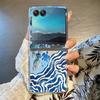 Милый Чехол с Рисунком Китов Прозрачный Чехол для Motorola Razr 60 50 40 Ultra Razr60 Razr50 Razr40 Ударопрочный Складной Жесткий ПК Чехол для Телефона