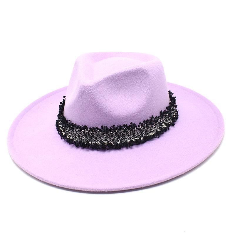 Water Drop Top Jazz Hat, Men'S And Women'S Woolen Hat, Felt Hat