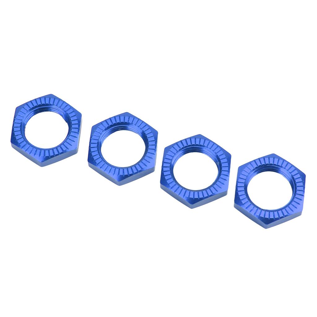4PCS 17mm Aluminum Alloy Wheel Hex Hub Nut for 18 RC Model Car Upgraded AccessoryBlue