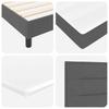 Box Spring Bed with Mattress Dark Gray 100 x 200 cm Fabric