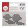 Cutting Template Kit: Xmas Tree Ball, 1.2x3.7cm-3.2x4cm, Tab.-bag 4pcs