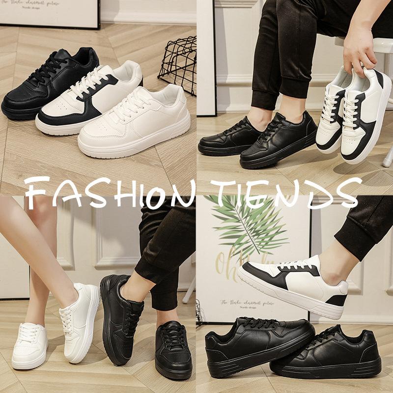 Board Shoes Men's Spring Leather Surface Breathable Sports and Leisure Men's Shoes Youth Trend Versatile Thick Sole Small White Tide Brand Light