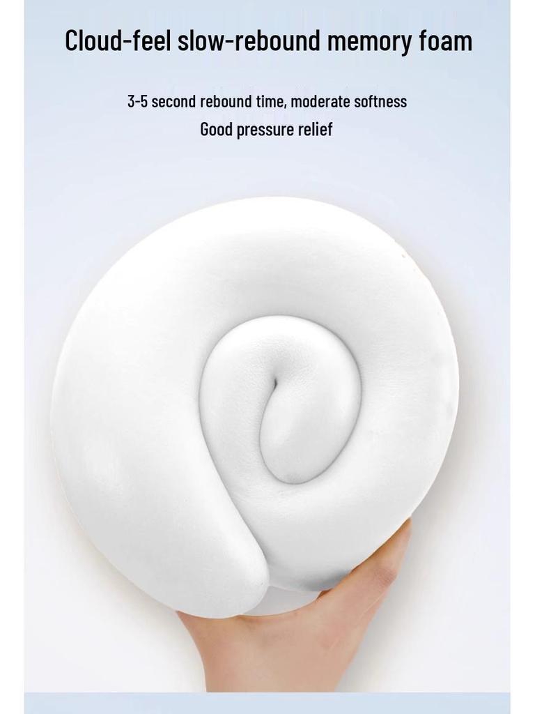 Подушка дорожная U-образной формы с эффектом памяти для самолета и поддержки шеи