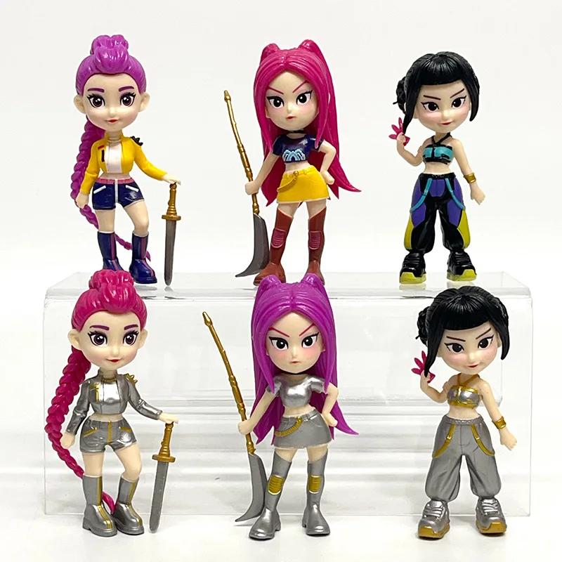 Anime Figure K-pop Demon Hunters with Box Kawaii Boys Girls Gifts For Kids Fans Halloween Christmas Figure Decorative Gifts