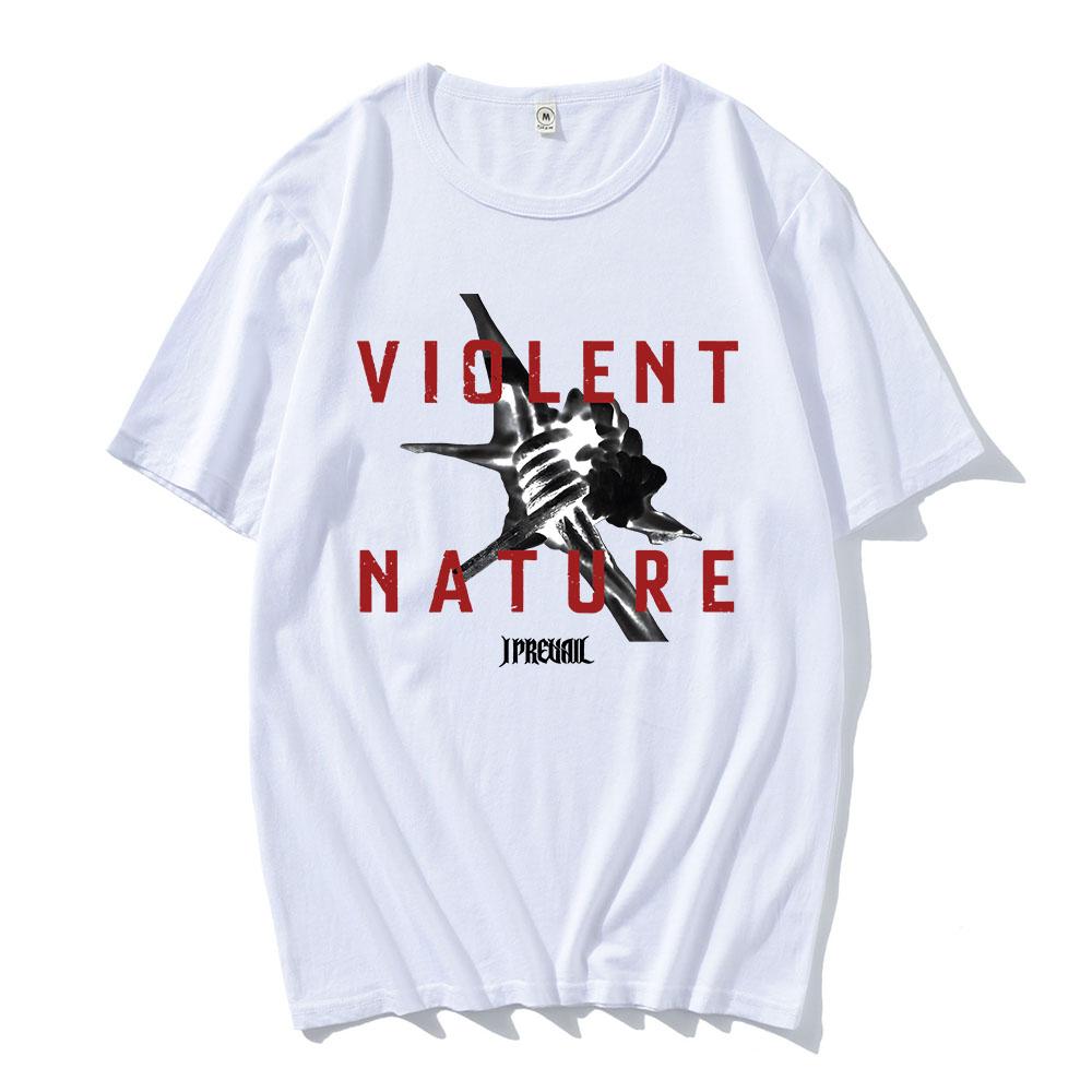 VIOLENT NATURE ALBUM COVER T SHIRT Rock Band I Prevail Punk T-shirt Short Sleeve Cotton Loose Tshirts Graphic Clothing Tees