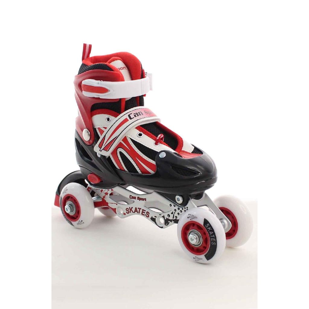 Красный регулируемый металлический шлем для занятий конькобежным спортом 2 2 с подсветкой и комплектом наколенников и налокотников