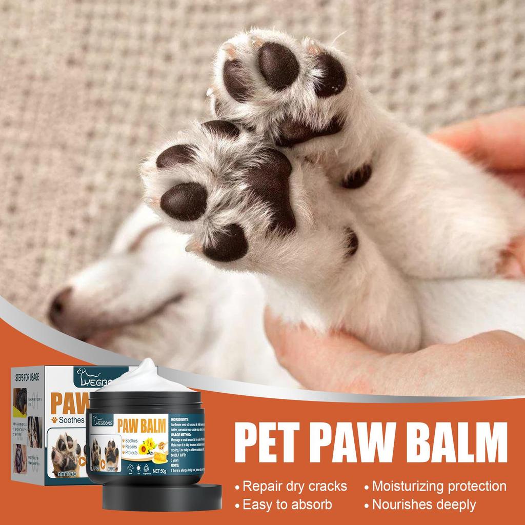 50g Pet Paw Care Cream Healthy Pet Paw Balm Pet Foot Oil Care Protection Foot Care Pad Balm Pro N5L3