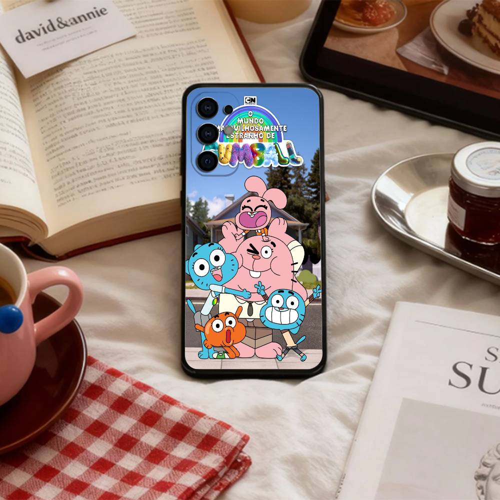 Удивительный Мир Гамбола Чехол для Телефона Для Samsung S 25,24,23,22,30,21,10,9,Ultra,Plus,Lite,FE,4,5 G Мягкий Черный Чехол