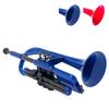 PInstruments pCornet PCORNET1B Синий Пластиковый Духовой Инструмент, Клавиша Си-бемоль, Изготовлен из Легкого и Прочного ABS с Био-Покрытием Антибактериальным Покрытием [Включ