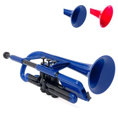 PInstruments pCornet PCORNET1B Синий Пластиковый Духовой Инструмент, Клавиша Си-бемоль, Изготовлен из Легкого и Прочного ABS с Био-Покрытием Антибактериальным Покрытием [Включ