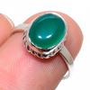 Natural Green Onex Gemstone Handmade 925 Sterling Silver Jewelry Ring S.7 I6V45