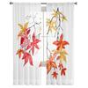 Акварельная осенняя тюлевая занавеска с кленовыми листьями для гостиной, спальни, вуаль, прозрачные шторы, кухонные шторы, занавески
