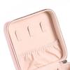 Portable Jewelry Case Multiple Grids Lightweight Mini Travel Jewellery Box with Zipper for Home Business Trip Pink