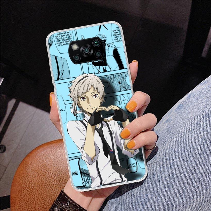 Чехол для телефона Bungo Stray Dogs Manga для Xiaomi Poco X5 X6 X7 Pro X4 Gt F7 Ultra M8 M7 Redmi 15C 15 13C 13 12C 12 Уникальная обложка Coqu