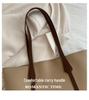 2024 Fashion: Retro Korean-Style Large Capacity Solid Color Tote Shoulder Bag for Women