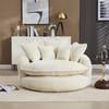 55-Inch Polyester Foam Armchair, Oversized, Fluffy Sofa Bed, for Living Room, Lounge and Projection Room, with Adjustable Function, with Cushion