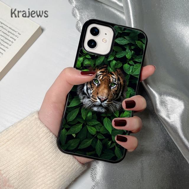 Krajews Animal tiger soft Phone Case Cover For iPhone 17 Air 16 15 14 plus 12 13 pro max coque Shell Fundas