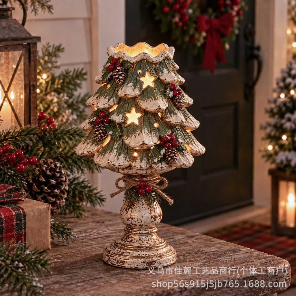 Hot Styling Fun New Fashion Christmas Heirloom Glow Christmas Candlestick Decoration