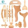 100% Nature Wooden Therapy Massage Pain Relief Anti Cellulite Body Slimmling Lift Gua Sha Relaxation Tools Oil Care Massager