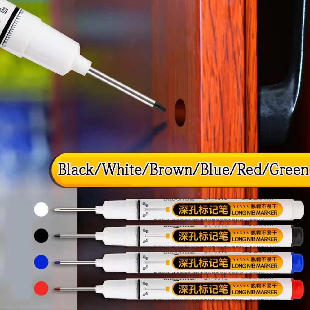 Waterproof Metal Perforating Pen 20mm Carpenter Pen New Marker Pen Multi-Purpose Tool