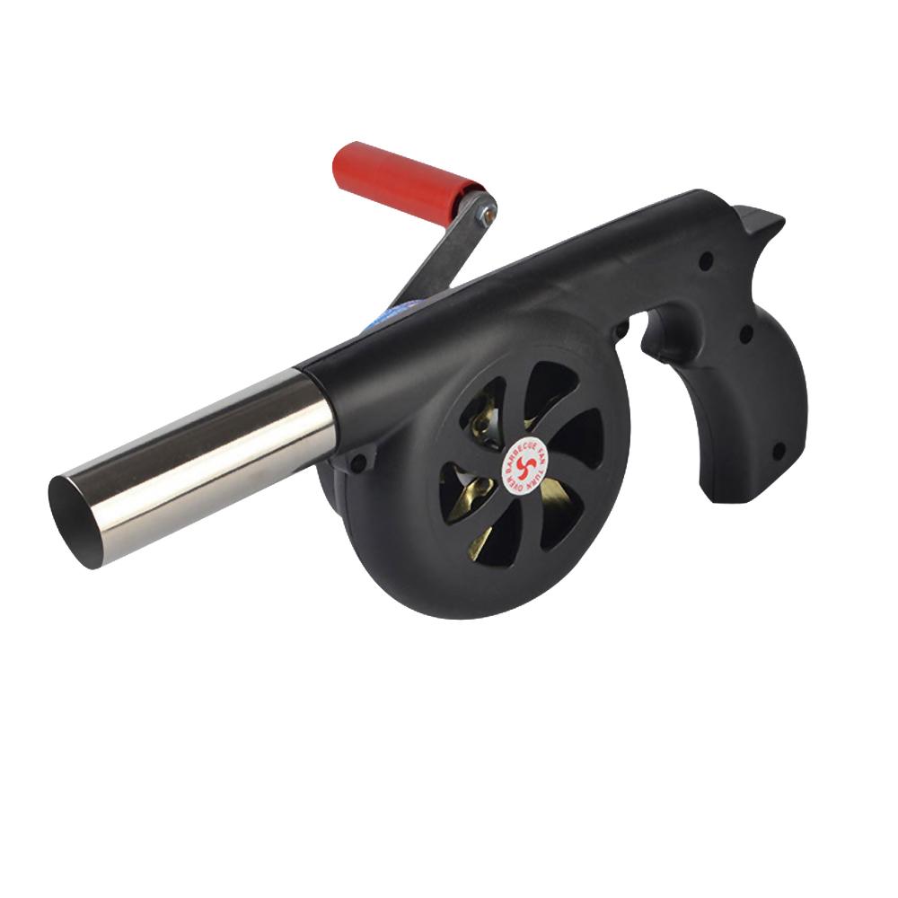 Outdoor Cooking BBQ Fan Air Blower Hand Crank Fan Air Blower Grill Picnic Camping Stove Accessories