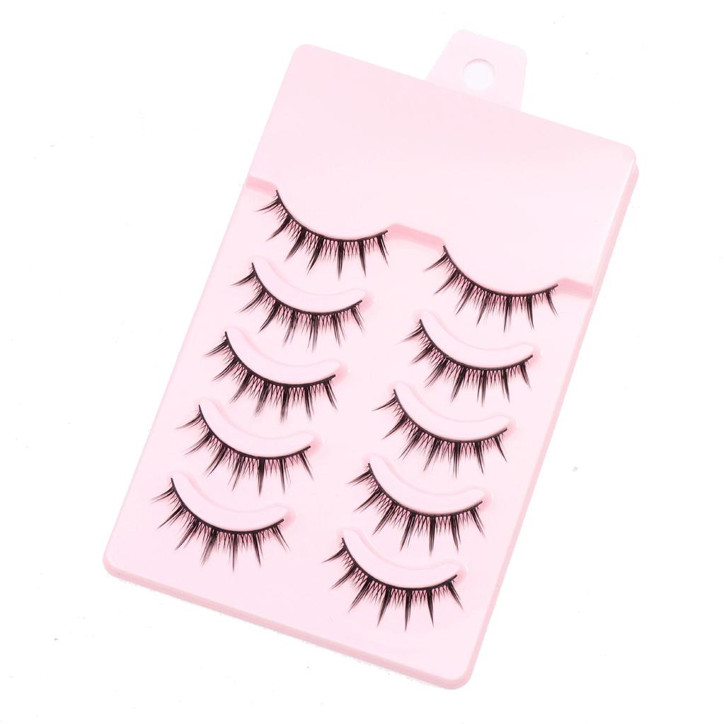 Dense Black False Eyelashes - Natural, Full Strip for Cosplay/Comic, Ideal for Beginners and Cross-Border Styles.