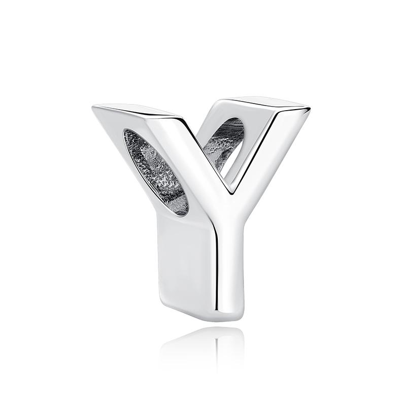 Original 925 Silver Charms Beads 12 Zodiac A-Z Letters Virgo Aries Fit Pan Bracelets Necklaces Jewelry For Women