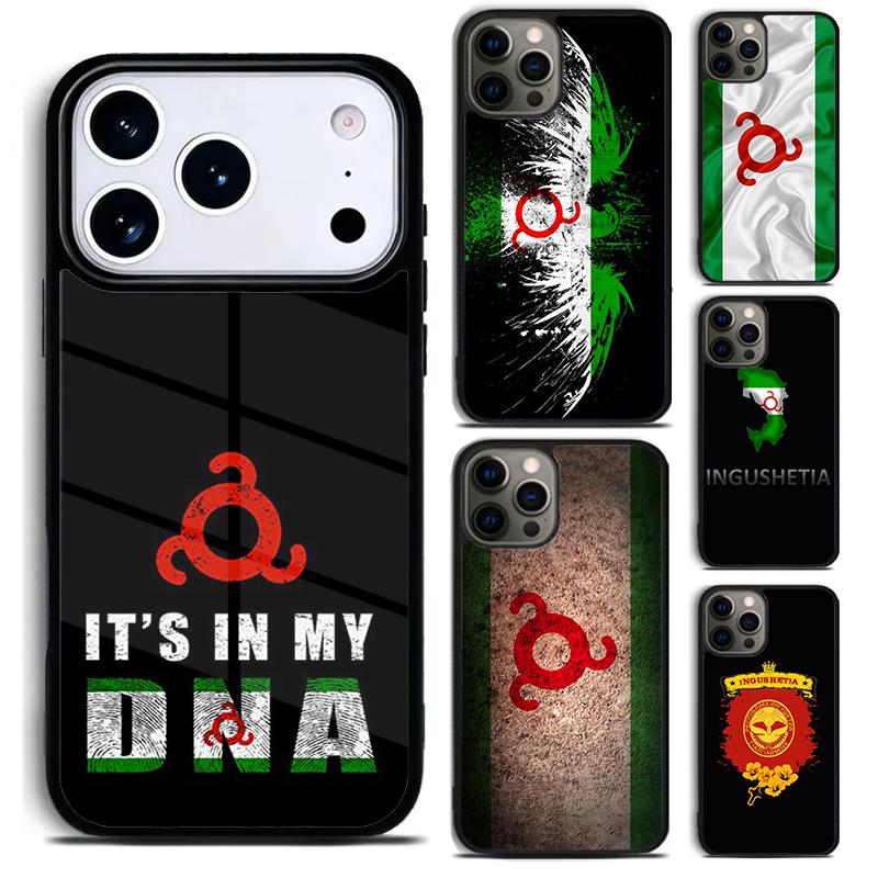 Мягкий чехол для телефона с флагом Ингушетии для iPhone 17 16 15 Pro Max Air 14 13 12 11 Plus Ударопрочный чехол