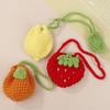 Orange Coin Purse Crochet Drawstring Bag Cute Drawstring Strawberry Shaped Crochet Purse Crochet Lemon Bag Coin Chargers