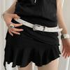 Punk Style Star Rivet Waist Belt Trouser Decoration PU Leather Waistbands Y2K Wide Belt  Girls