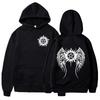 Spring and Autumn New Fashionable Hoodie Fun Supernatural Crow Wings Printed Harajuku Sweater Men and Women Long Sleeve Hoodie
