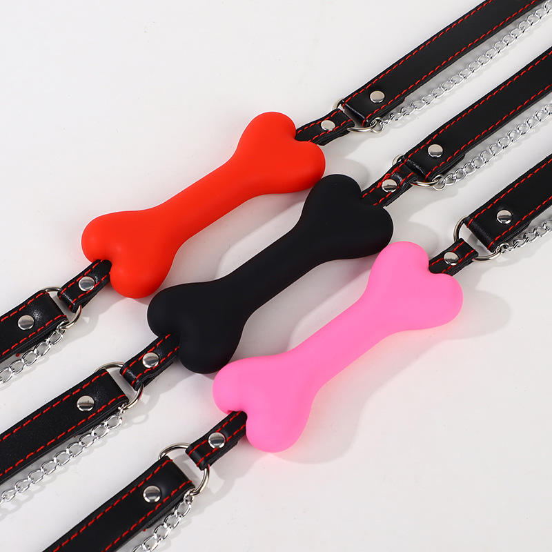 Sexy BDSM Accessories: Bone-Shaped Ball Gags, Nipple Clamps, Breast Torture Toys, Couples Training Sex Toys, Silicone Gags