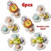 1/3/6pcs Children's suction cup spinning top toy, suitable for desktop, glass and tile walls and other scenes