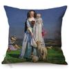 Euro Vintage Oil Painting Sofa Decoration Pillow Case Old Society Story Pattern Cotton Linen Square Cushion Cover Almofadas