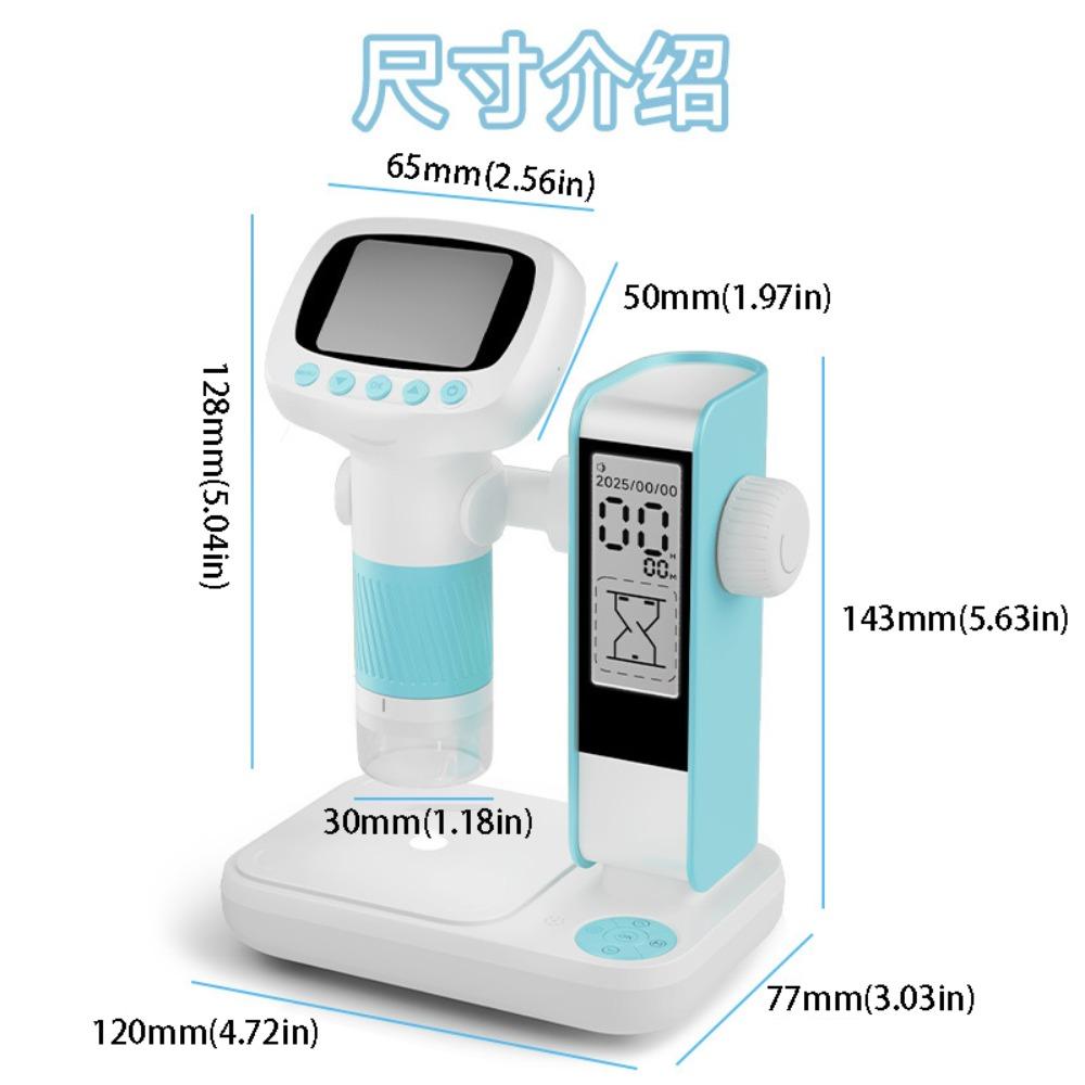 1000X Magnification Handheld Microscope 2Inch Screen Builtin Camera Screen Microscope Eye Protections High-definition