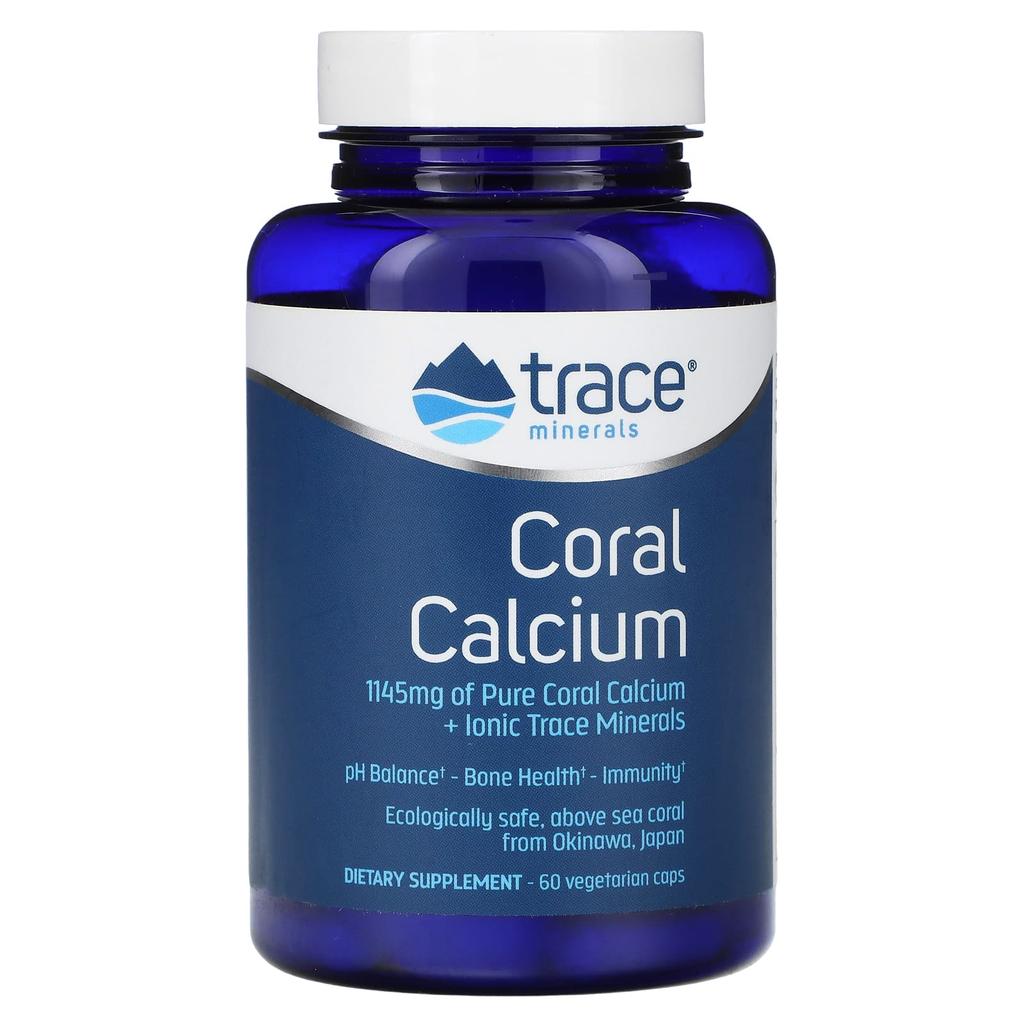 Trace, Coral Calcium + Iconic Trace Minerals, 60 Veggie Capsules