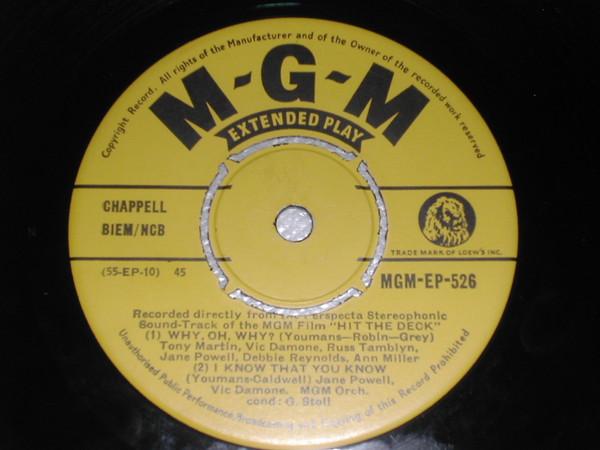 Пластинка 7 дюймов JANE POWELL TONY MARTIN DEBBIE R Hit The Deck MGMEP526 MGM Records 1955 UK Саундтреки Мюзиклы Б/у
