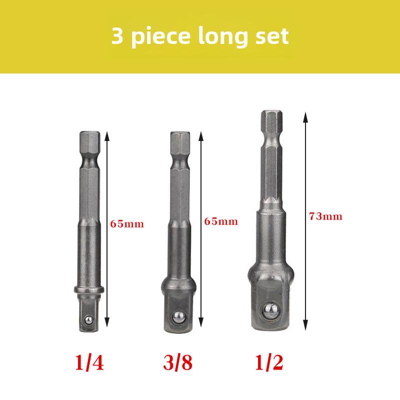 Набор из 8 переходников для розеток: Шестигранная ручка 1/2, 1/4, 3/8 дюйма с соединением бусин
