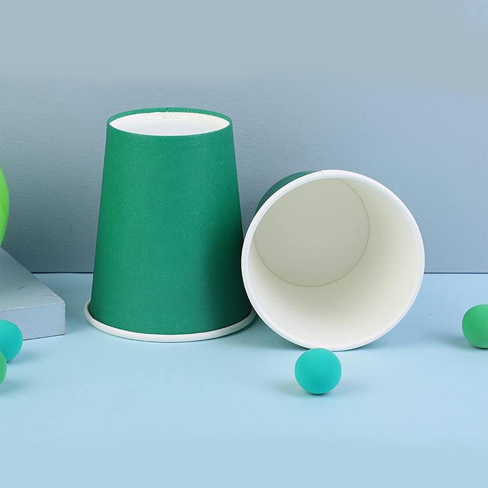 20 шт. 9 унц. Одноразовые бумажные стаканчики Кофейные стаканчики для принадлежностей для украшения вечеринки Пикник Путешествия Красный Зеленый Черный