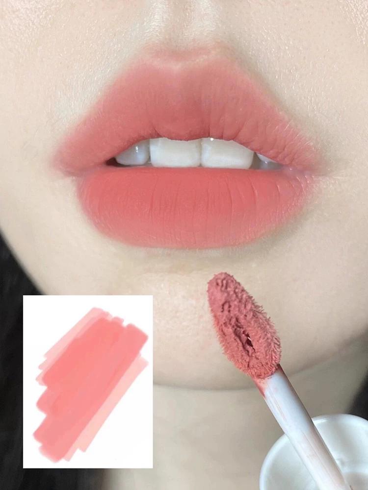 Pure Desire Cold Boiled Water Peach Color! Fake Plain Face Tender Lip Mud Matte Velvet Waterproof Colorfast White Lipstick