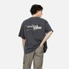 Evisu Мужская футболка оверсайз с металлическим принтом логотипа Aw23 Топы Темно-серый 2EAGNM3TS5186BZCT