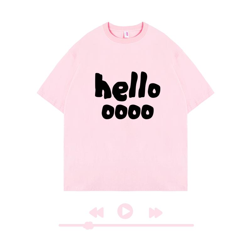 Summer New Minimalist Letter Printed Unisexs And Unisexs Short Sleeved Casual And Lazy Style Fashionable Pure Cotton Loose Tshirt
